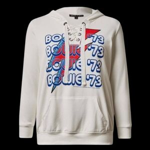 Torrid David Bowie Cozy Fleece Lace Up Hoodie Size 3X